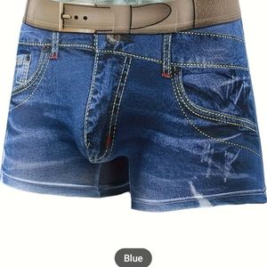 Breathable 3D Denim Men's Boxer Briefs